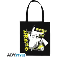 Abystyle Pokemon, Uni, Stoffbeutel, Schwarz, Abbildung, Schwarz, Baumwolle