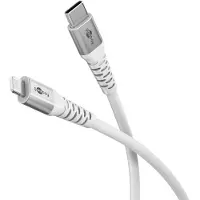 Goobay Lightning auf USB-C Supersoftes Textilkabel mit Metallsteckern, 0,5 m