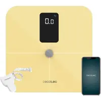 Cecotec Surface Precision 10400 Smart Healthy Vision, Elektronische Personenwaage, 180 kg, 100 g, Gelb, 5 kg, kg / lb