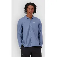 Mons Royale Mens AT Merino Long Sleeve Shirt horizon blue (151) L