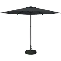 vidaXL Garten-Schirm mit Fuß 300 x 300 cm Polyester Rechtwinklig
