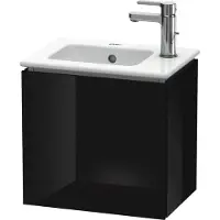 Duravit Waschtischunterbau L-CUBE 294 x 420 x 400 mm Anschlag rechts schwarz hochglanz