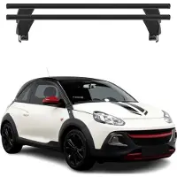Menabo Dachträger Grundtäger für Opel Adam 2013-2019 ABE Aluminium Schwarz 2tlg