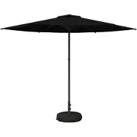 Syfax Garten-Schirm mit Fuß 300 x 300 cm Polyester Rechtwinklig