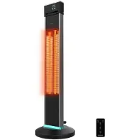 Cecotec ReadyWarm 2000, Elektrischer Halogen-Raumheizer, Halogen gas, IP34, Draußen, Flur, Schwarz