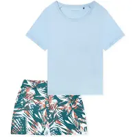 Schiesser Damen Pyjama ModernSchlafanzug, Pyjama Set, Nachtwäsche