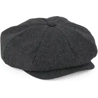 Beechfield Unisex Schirmmütze Melton Baker Boy (Anthrazit meliert)