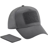 Beechfield - Baseball-Mütze Abnehmbarer Aufnäher für Herren/Damen Unisex (Graphitgrau)