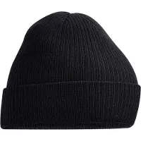 Beechfield - Mütze gerippt für Herren/Damen Unisex (Schwarz)