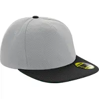 Beechfield - "Original" Snapback Mütze Flacher Schirm (Grau/Schwarz)