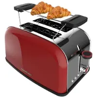 Cecotec Toastin' time 850, 2 Scheibe(n), Rot, Edelstahl, Tasten, Niveau, Drehregler, 850 W, 220 - 240 V