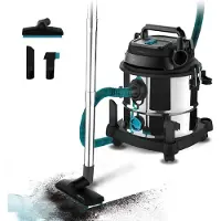 Cecotec Conga Rockstar Wet & Dry Steel Max, 1400 W, Trommel-Vakuum, Trocken&Nass, Kombi, 20 l, Filterung