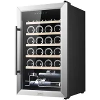 Cecotec 00125, Weinkühler mit Kompressor, Freistehend, 24 Flasche(n), G, Innenbeleuchtung, Edelstahl