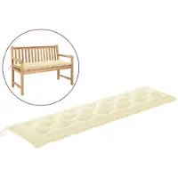 vidaXL Gartenbank-Auflage Cremeweiß 200x50x7 cm Oxford-Gewebe