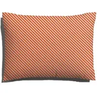 Schlafgut Woven Fade Bettwäsche Kissenbezug einzeln 70x90 cm | grey-light-red-mid - rot