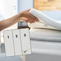 TRAUMSCHLAF Premium Gelschaum Topper 3-teilig für Reisemobile 2 Stück ca. 90x210 cm + 1 Stück ca. 55x210 cm