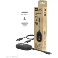 Club 3D CLUB3D Wireless USB-C to HDMI, 1920 x 1080 Pixel, AV-Sender & -Empfänger, Verkabelt & Kabellos, Schwarz, HDCP