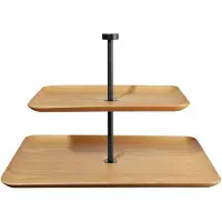 Asa selection Etagere Wood 2-Tiered Rectangular Nude Nude 25 cm