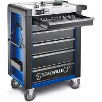 Stahlwille Werkstattwagen 95/6 PRO 6 Schubl. 496 x 827 x 1020 mm blau, RAL 270 30 35; schwarz, RAL 9005