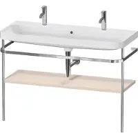 Duravit Waschtischset HAPPY D.2 PLUS 1175x490mm ein Hahnloch taupe supermatt ein Hahnloch taupe supermatt