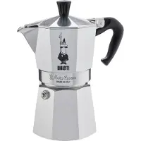 Bialetti Moka Express, Mokka-Kanne, 0,23 l, Aluminium, Aluminium, 4 Tassen, Moka Express
