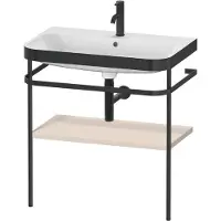 Duravit Möbelwaschtisch-Kombi Happy D.2 Plus 77,5x49cm, 1 HL, Tau matt, m Konsole