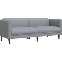 vidaXL Sofa 3-Sitzer Hellgrau Stoff