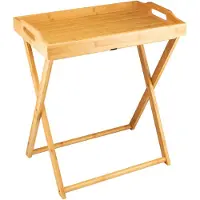 Bremermann Tabletttisch, aus Bambus, Klapptisch für viele Wohnbereiche, Balkon und Terrasse geeignet, platzsparend zusammenklappbar