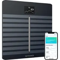 Withings Body Cardio – WLAN-Smart-Waage mit Körperfettwaage, Messung von Herzfrequenz, Gefäßalter, BMI, Körperfett, Muskelmasse und Wasseranteil % - Weiß