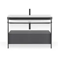Duravit Möbelwaschtisch-Kombi Happy D.2 Plus 117,5x49cm, m Konso, 1 Lad, 1 HL, gra m