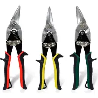 CCLIFE Blechscheren Set 250mm Linker Rechter und Gerader Schnitt 3tlg