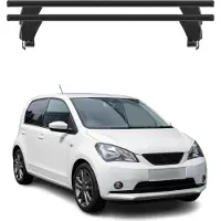 Menabo Dachträger Grundtäger für Seat Mii 2012-2021 ABE Aluminium Schwarz 2tlg