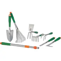 Huismerk 8-tlg. Gartenwerkzeug-Set Silbern Metall