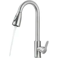 OEM Küchenarmatur, flexibler Ausziehbrause, Einhebel-Design, Gebürstetes Nickel