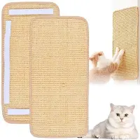 OEM 2 Stück Naturkorb Kattekrabmat, 50x25 cm, Anti-Slip und Langlebig, Ecke für Katze, zum Schutz von Teppichen und Sofas