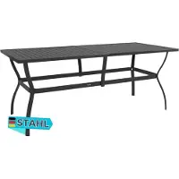 DELUKE Gartentisch TOMMI Anthrazit 190x80x72 cm Stahl | Outdoortisch Bistrotisch Terrassentisch