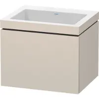 Duravit Waschtischunterschrank c-bonded L-Cube 60x48cm, o HL, Tau matt, 1 Ausz., wandhängend