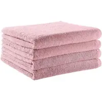 BETTWARENSHOP Handtuch Serie Premium Duschtuch 4er Pack 70x140 cm | altrosa - pink