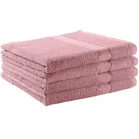 BETTWARENSHOP Handtuch Serie Essential Duschtuch 4er Pack 70x140 cm | altrosa - pink