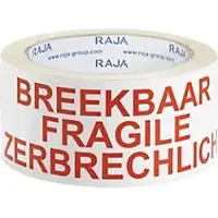 RAJA Signalklebeband UV-beständig Weiß, Rot 50 mm (B) x 66 m (L) PP (Polypropylen) Recycelt 70% 6 Stück