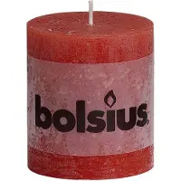 Bolsius Stompkaars Rustiek Rood 80/68 mm