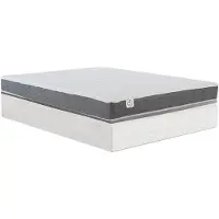 Vente-unique Set aus Bettgestell mit Bettkasten mit Schublade + Matratze - 160 x 200 cm - HD-Memory-Schaum & atmungsaktiver 3D-Stoff - Stärke 18 cm - Weiß - HEAVEN von DREAMEA