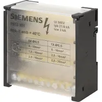 Siemens Verteilerblock 80A 4P 500V 1x6-16mm2 + 8x4-10mm2 DIN 5ST2501