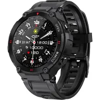 Ele eleoption Smart Watch Outdoor Wasserdichte Sportuhr 1,28'' Mehrere Sportmodi für Android iPhones Schwarz