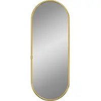 vidaXL Wandspiegel Golden 40x15cm Oval Flurspiegel Spiegel Hängespiegel Deko