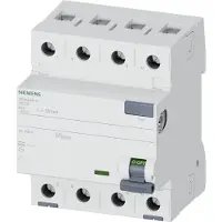 Siemens 5SV4444-0 FI-Schutzschalter, 4-polig, Typ AC, In: 40 A, 100 mA, Un AC: 400 V 5SV44440