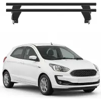 Menabo Dachträger Grundtäger für Ford Ka+ 2016-2020 50kg Aluminium Schwarz 2 tlg