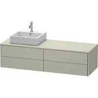 Duravit XSquare Konsolenwaschtischunterbau wandhängend, 4 Schubkästen, Becken links, 1600x400x548mm, XS4914L6060