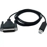 System-S DB25 Kabel 180 cm RS232 IEEE 1248 Stecker zu USB 2.0 Typ A Stecker