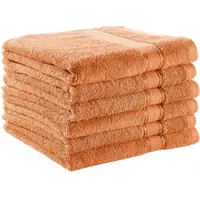 BETTWARENSHOP Handtuch Serie Essential Handtuch 6er Pack 50x100 cm | pfirsich - orange